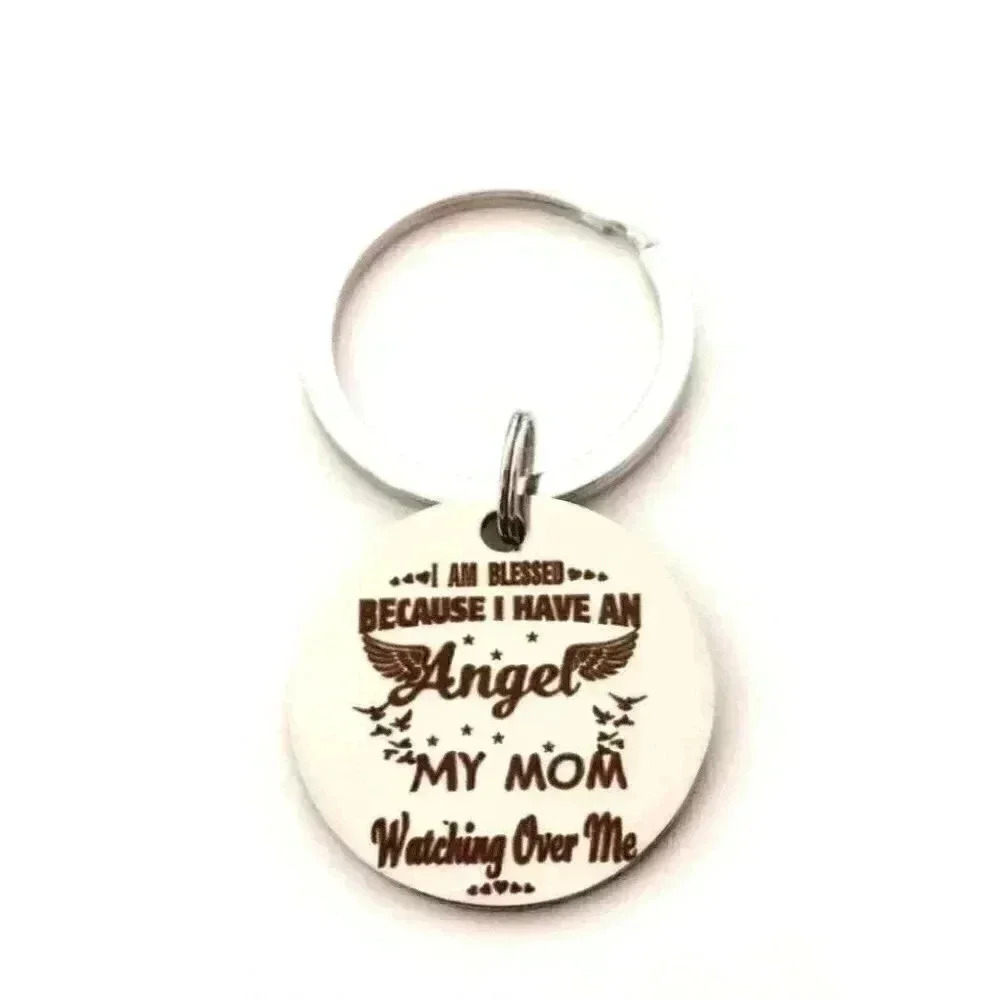 My Mom Angel Watching Me Over Keychain